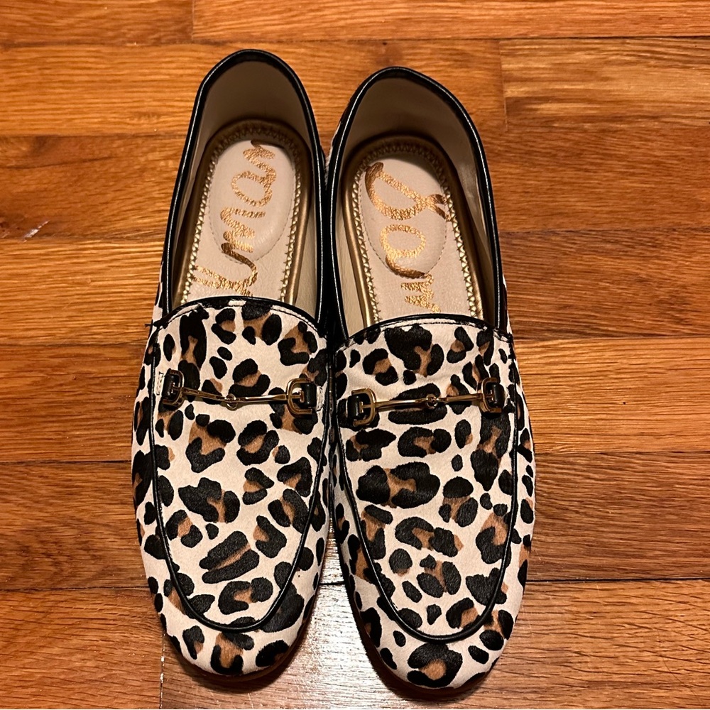 Sam Edelman Loraine White Leopard Flats